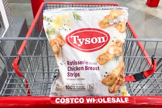 costco tyson rotisserie chicken breast strips in cart