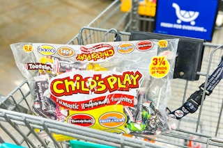 tootsie childs play candy in shopping cart
