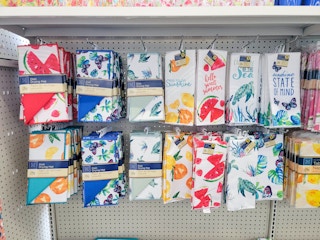 summer themed kitchen towels & dish drying mats