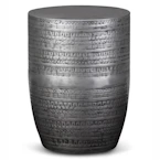 Metal Drum Accent Table