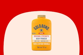 Gold Bond body powder on KCL template