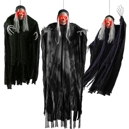 Hanging Skeleton Ghosts 3-Pack