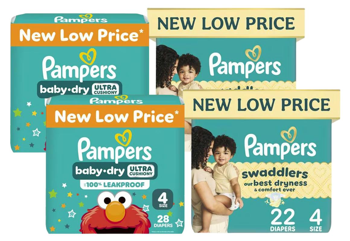 4 Pampers Diaper Packs