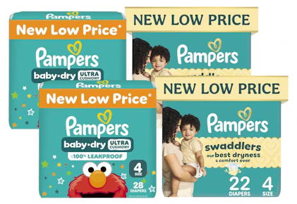 4 Pampers Diaper Packs