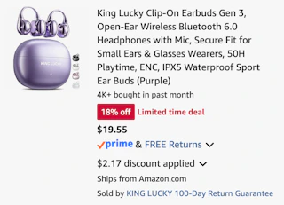 Amazon Clip-On Earbuds 2026 2