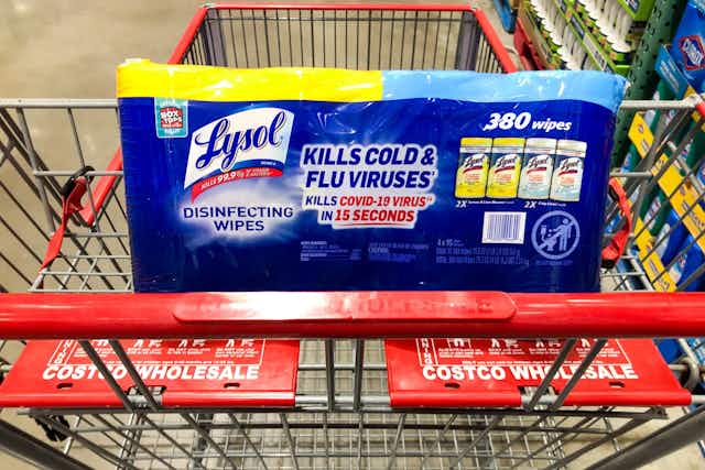 Lysol Disinfecting Wipes 4-Pack, Only $10.99 at Costco card image