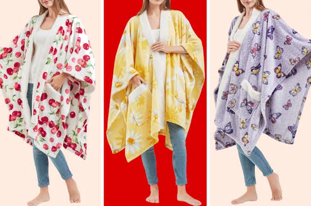Wrap Robe Throws, Only $12.99 at Macy's — New Spring Prints card image