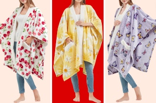 collage of throw robes