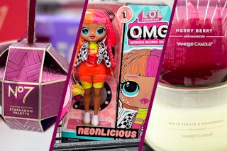 collage with no7, lol omg doll, yankee candle