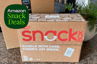 a frito lay snack box near an amazon box