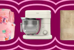 Plush blanket, stand mixer and bath towel