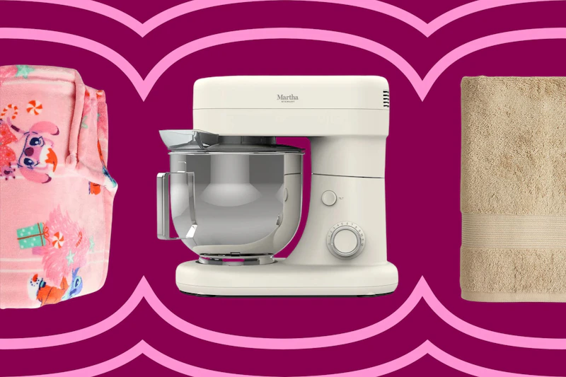 Plush blanket, stand mixer and bath towel