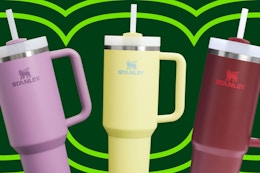 stanley tumblers on a grid