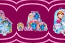 Disney Bluey, Stitch, and Frozen backpack sets