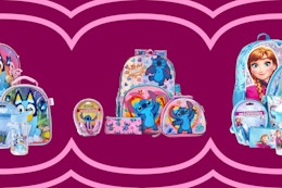 New $23 6-Piece Character Backpack Sets at Walmart card image