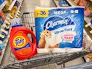 tide and charmin products in walgreens cart