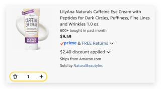 LilyAna Naturals Caffeine Eye Cream