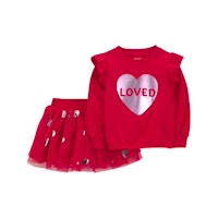 Kids' Valentine's Outfit Skirt Set