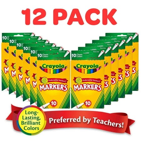 Crayola Fine Line Markers 12-Pack