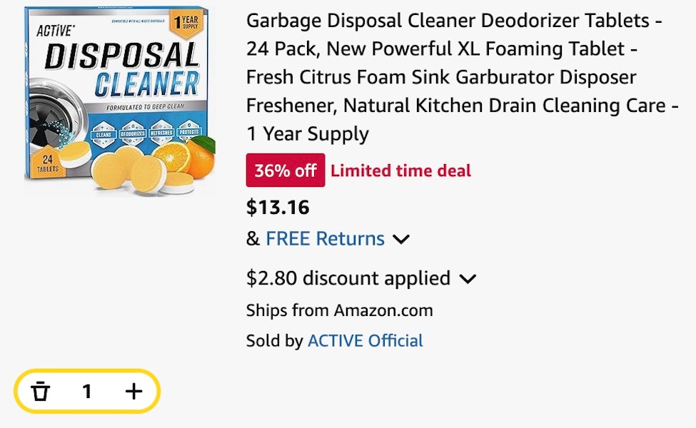 active garbage disposal tablets