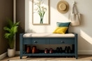 The Home Depot entryway storage bench