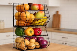 a fruit basket on a table
