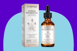 GOGIFTGO Cyperus Rotundus Oil on a blue background.