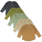 HonestBaby Waffle Henley 5-Pack