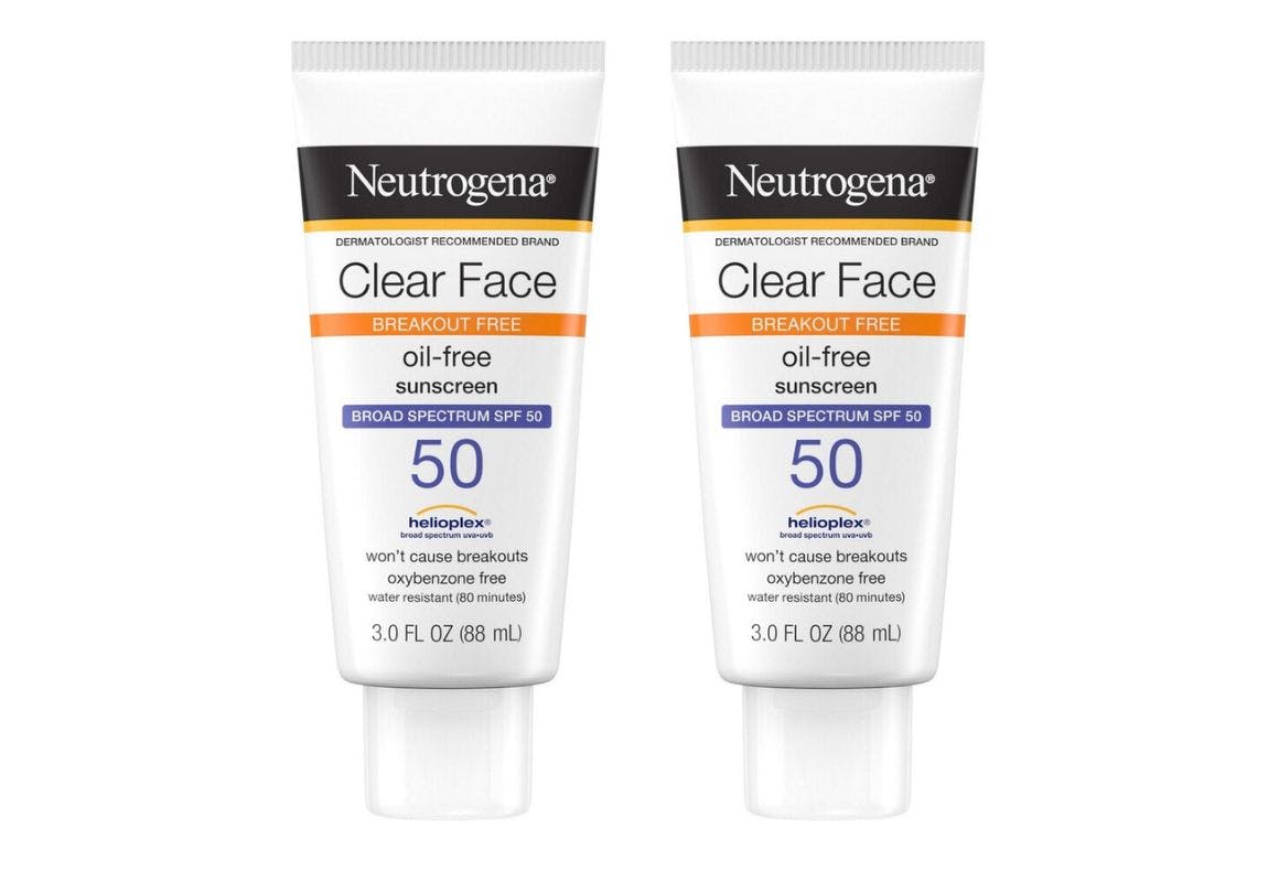2 Neutrogena Clear Face Sunscreens