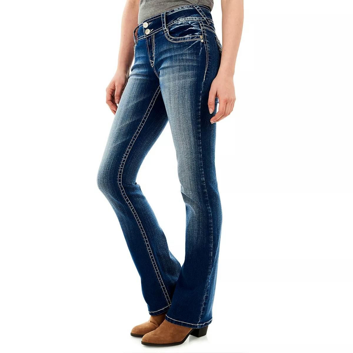 Juniors' Curvy Bootcut Jeans
