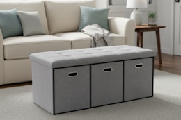 a storage ottoman