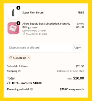 Allure Beauty Box Sept
