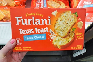 hand holding furlani texas toast