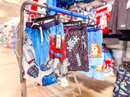 Kids' Swim Trunks, Under $10 at Walmart — Shop Bluey, Fortnite, and More card image