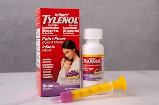 Box and medicine being displayed on counter