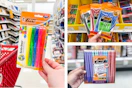 bic pens, mechanical pencils, and highlighters side by side
