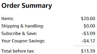 an amazon order summary ending in $13.39