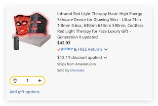 red light therapy mask