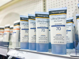 neutrogena sunscreen sitting on a target shelf