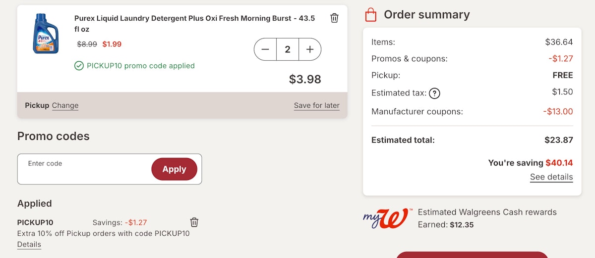 walgreens haul screenshot