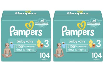2 Pampers Super Pack Diapers