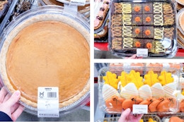 pumpkin pie fall cut out cookies brownie tray collage