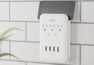 outlet plugged into wall