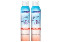 2 Secret Deodorant Sprays