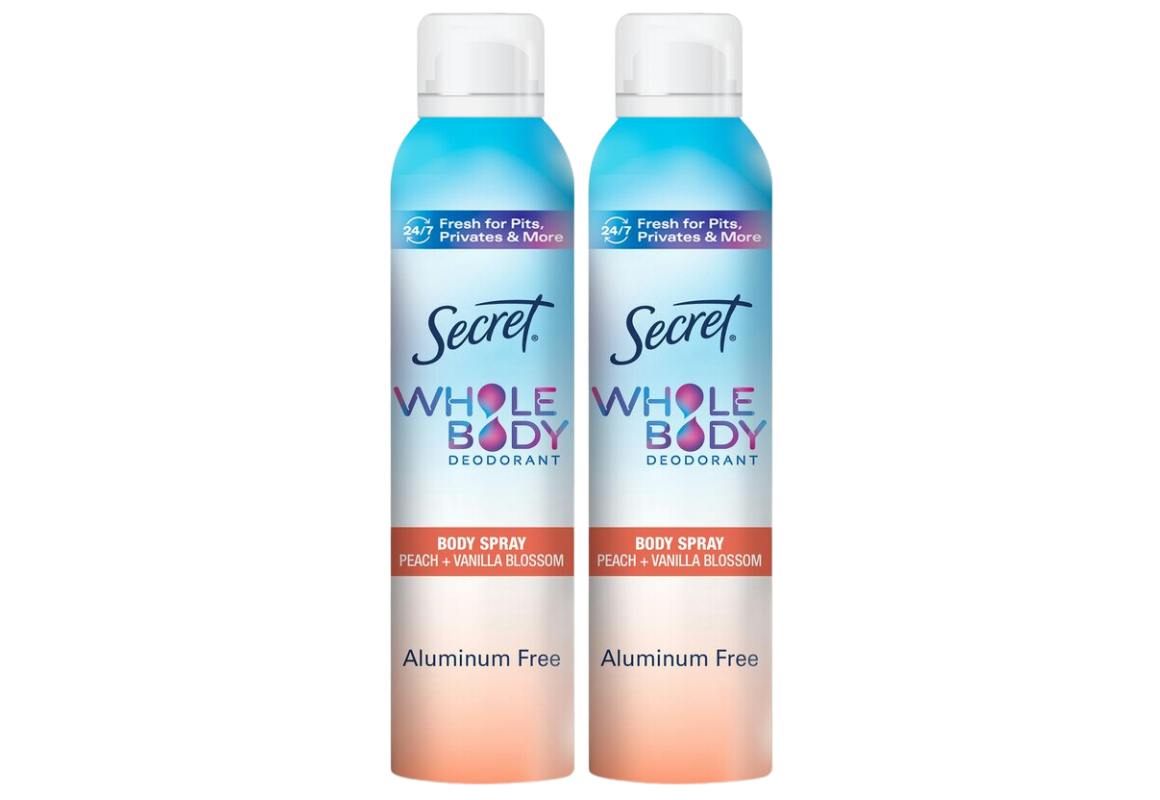 2 Secret Deodorant Sprays