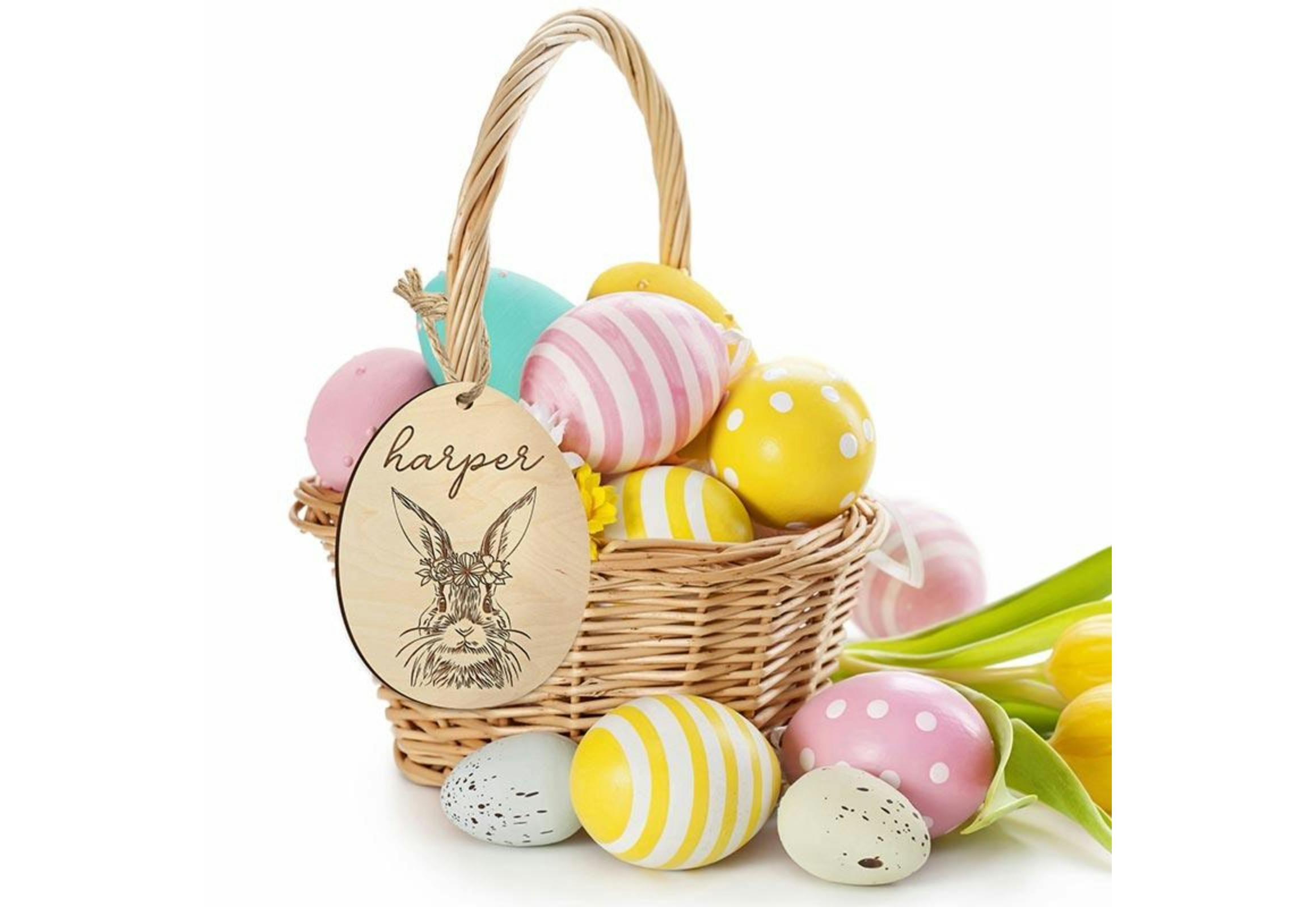 Custom Easter Bunny Name Tag