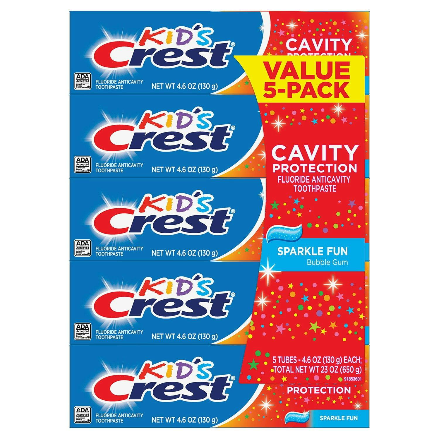 Crest Kids' Toothpaste 5-Pack