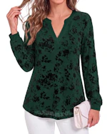 BTFBM Women's Floral Mesh Blouse