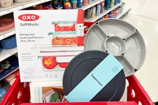 kitchen clearance sitting in a target cart