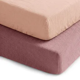 Muslin Crib Fitted Sheet 2-Pack